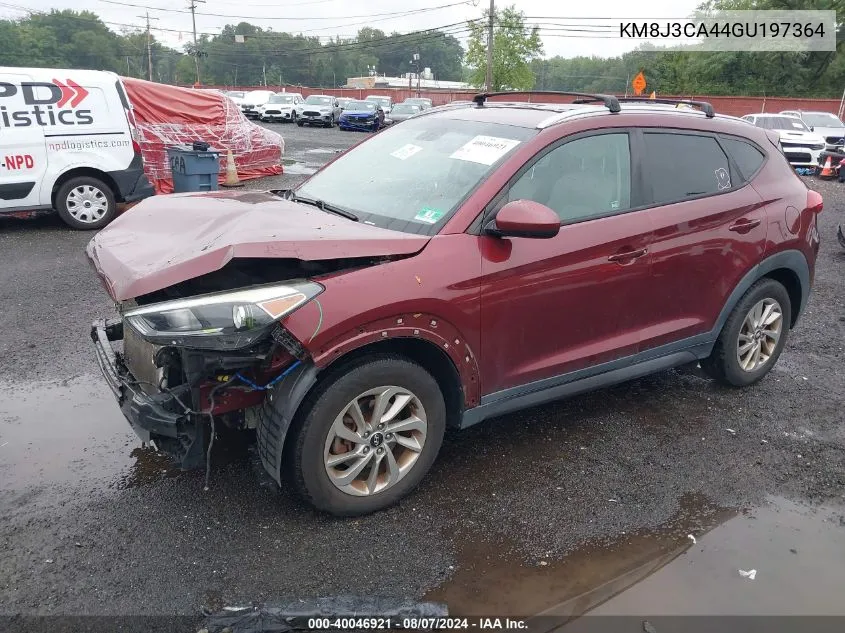 2016 Hyundai Tucson Se VIN: KM8J3CA44GU197364 Lot: 40046921