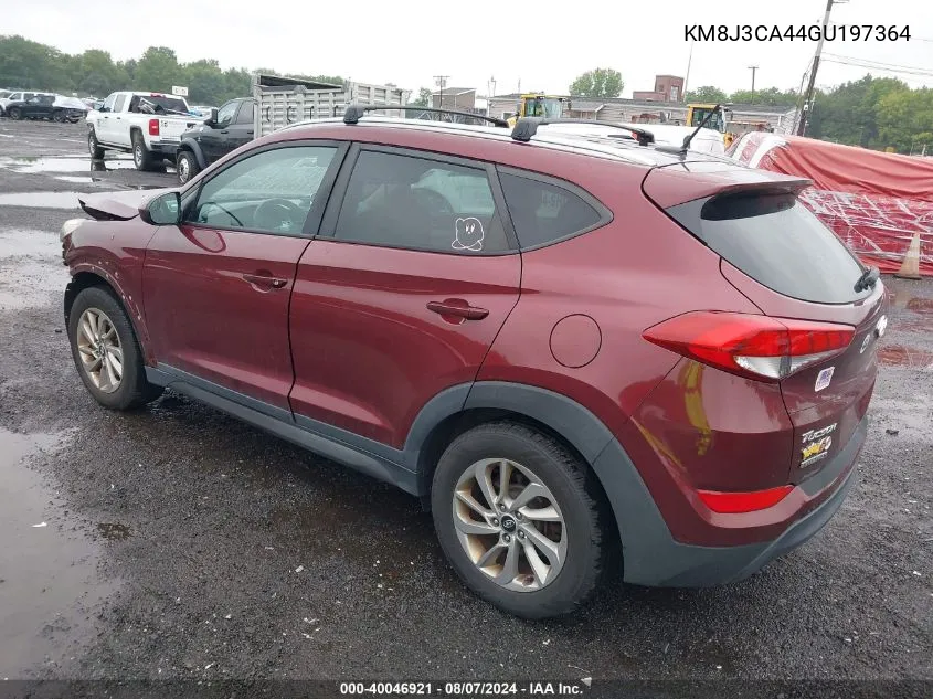 2016 Hyundai Tucson Se VIN: KM8J3CA44GU197364 Lot: 40046921