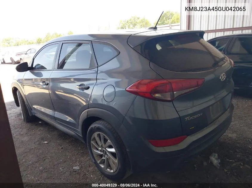 2016 Hyundai Tucson Se VIN: KM8J23A45GU042065 Lot: 40049329