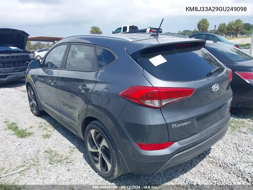 2016 Hyundai Tucson Sport VIN: KM8J33A29GU249098 Lot: 40066198