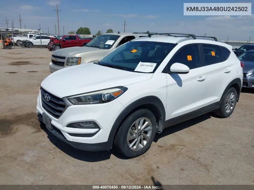 2016 Hyundai Tucson Se VIN: KM8J33A48GU242502 Lot: 40070450