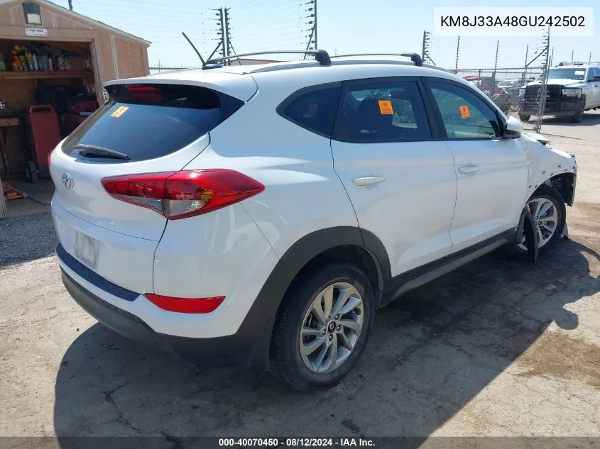 2016 Hyundai Tucson Se VIN: KM8J33A48GU242502 Lot: 40070450