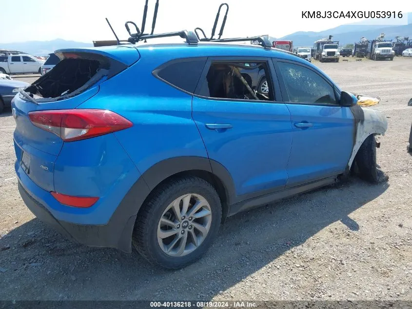 2016 Hyundai Tucson Se VIN: KM8J3CA4XGU053916 Lot: 40136218