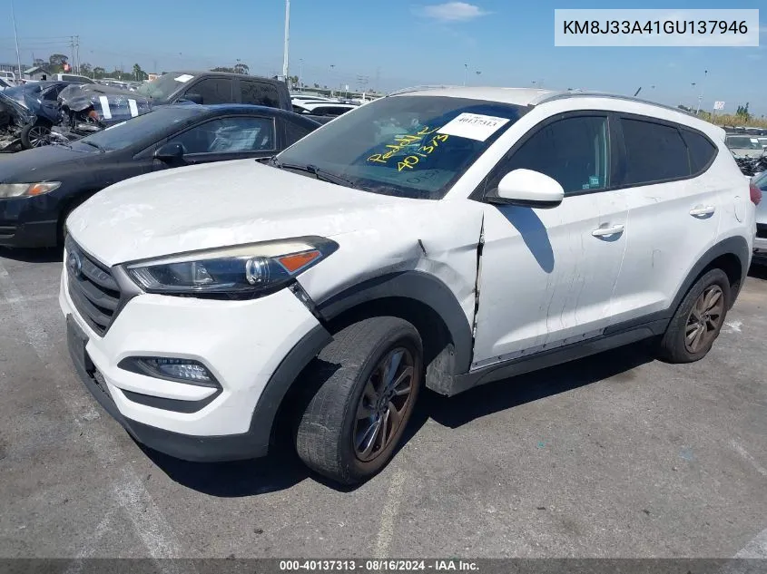 2016 Hyundai Tucson Se VIN: KM8J33A41GU137946 Lot: 40137313