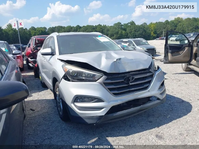 2016 Hyundai Tucson Se VIN: KM8J33A42GU179915 Lot: 40221178