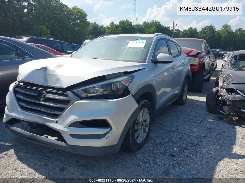 2016 Hyundai Tucson Se VIN: KM8J33A42GU179915 Lot: 40221178