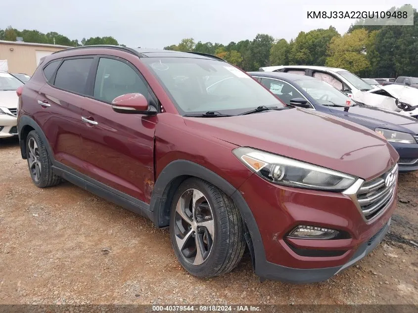 2016 Hyundai Tucson Limited/Sport And Eco/Se VIN: KM8J33A22GU109488 Lot: 40379544