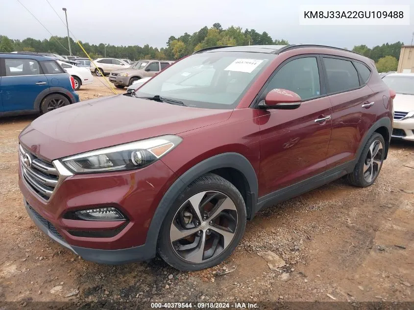 2016 Hyundai Tucson Limited/Sport And Eco/Se VIN: KM8J33A22GU109488 Lot: 40379544