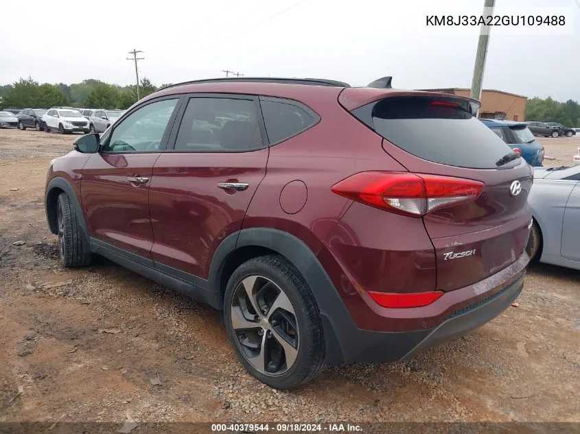 2016 Hyundai Tucson Limited/Sport And Eco/Se VIN: KM8J33A22GU109488 Lot: 40379544