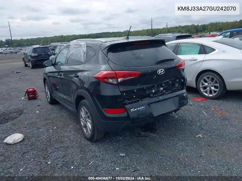 2016 Hyundai Tucson Eco VIN: KM8J33A27GU242070 Lot: 40436677