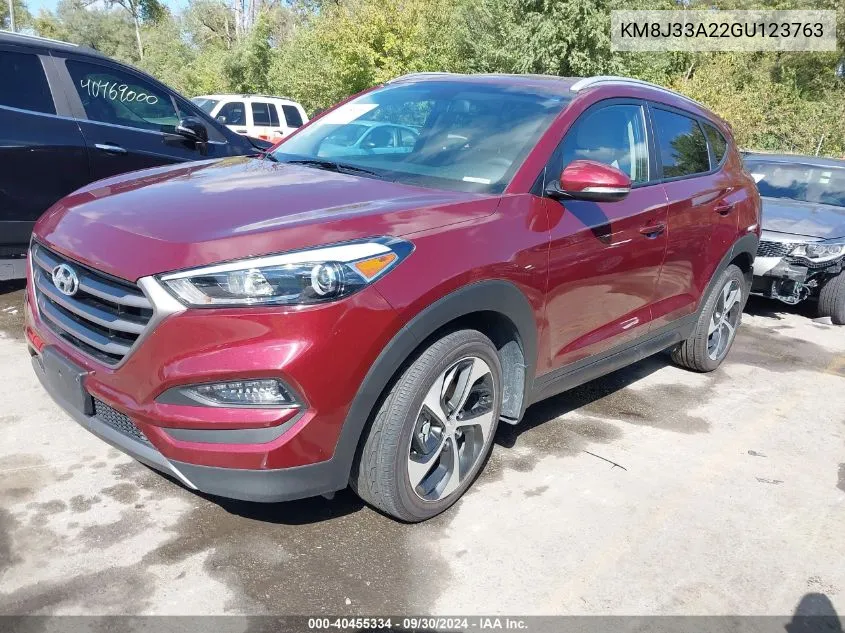 2016 Hyundai Tucson Sport VIN: KM8J33A22GU123763 Lot: 40455334