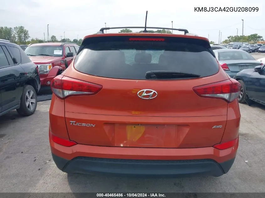 2016 Hyundai Tucson Se VIN: KM8J3CA42GU208099 Lot: 40465486