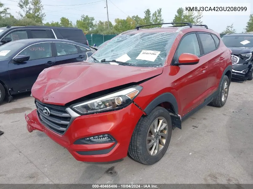 2016 Hyundai Tucson Se VIN: KM8J3CA42GU208099 Lot: 40465486