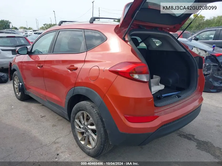 2016 Hyundai Tucson Se VIN: KM8J3CA42GU208099 Lot: 40465486