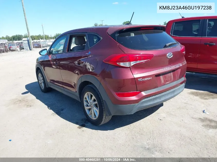 2016 Hyundai Tucson Se VIN: KM8J23A46GU197238 Lot: 40468281