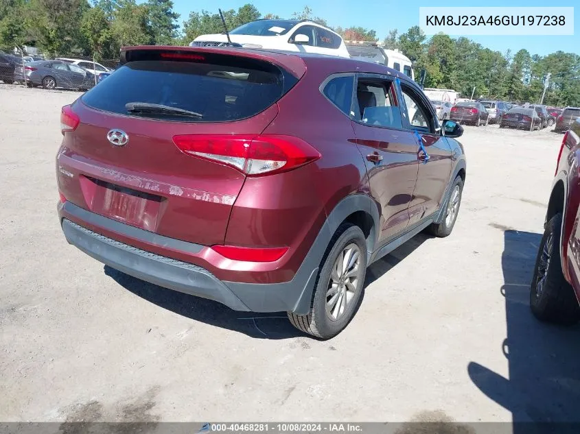 2016 Hyundai Tucson Se VIN: KM8J23A46GU197238 Lot: 40468281