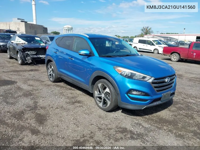 2016 Hyundai Tucson Limited VIN: KM8J3CA21GU141560 Lot: 40468646