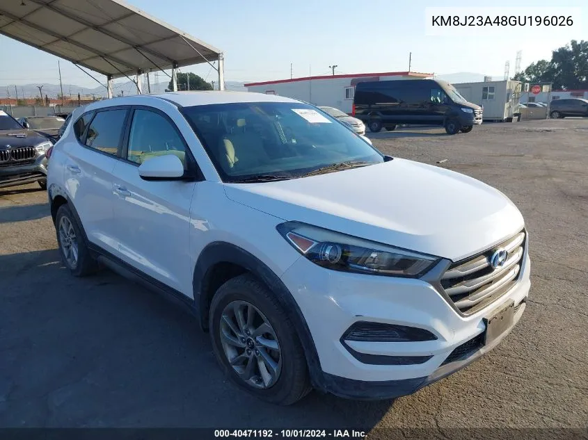 2016 Hyundai Tucson Se VIN: KM8J23A48GU196026 Lot: 40471192