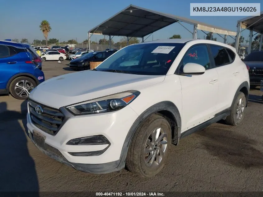 2016 Hyundai Tucson Se VIN: KM8J23A48GU196026 Lot: 40471192