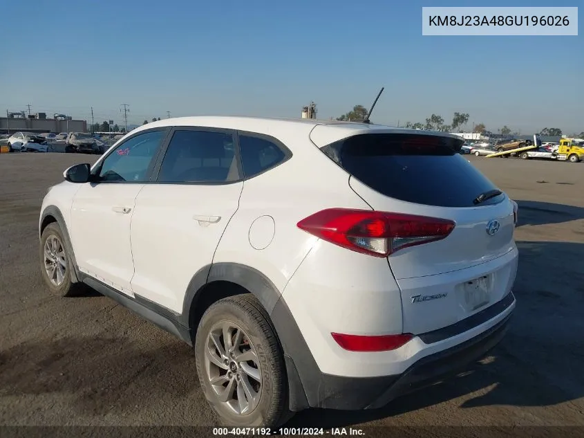 2016 Hyundai Tucson Se VIN: KM8J23A48GU196026 Lot: 40471192