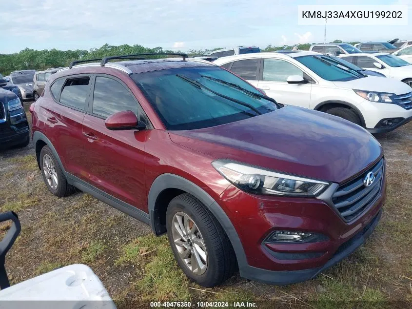 2016 Hyundai Tucson Se VIN: KM8J33A4XGU199202 Lot: 40476350