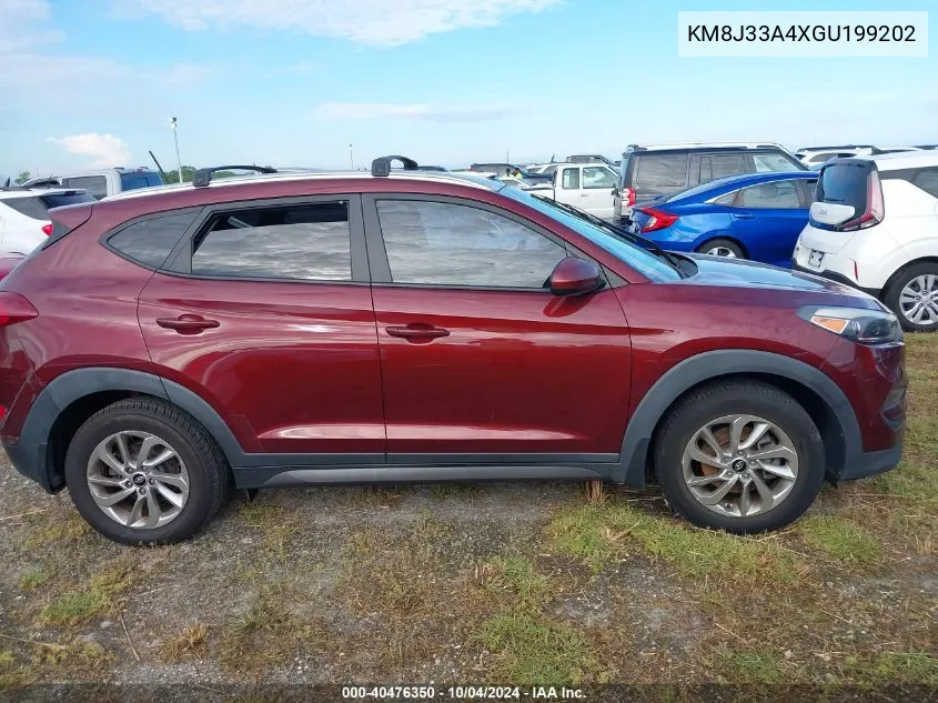 2016 Hyundai Tucson Se VIN: KM8J33A4XGU199202 Lot: 40476350