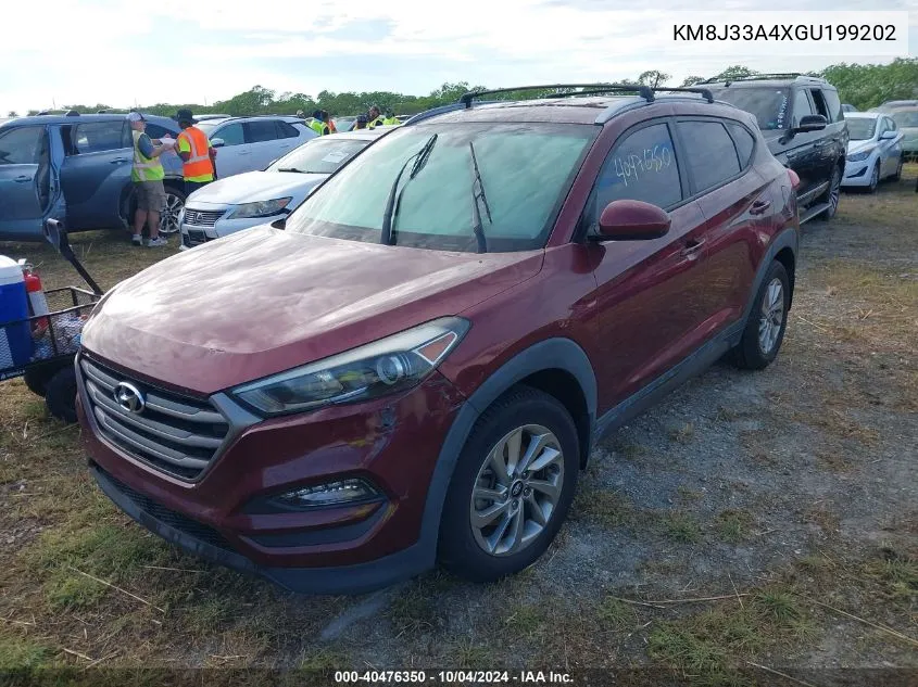 2016 Hyundai Tucson Se VIN: KM8J33A4XGU199202 Lot: 40476350