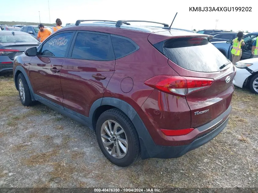 2016 Hyundai Tucson Se VIN: KM8J33A4XGU199202 Lot: 40476350