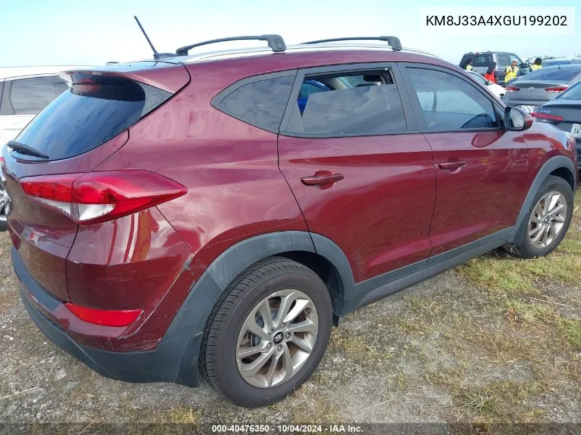 2016 Hyundai Tucson Se VIN: KM8J33A4XGU199202 Lot: 40476350