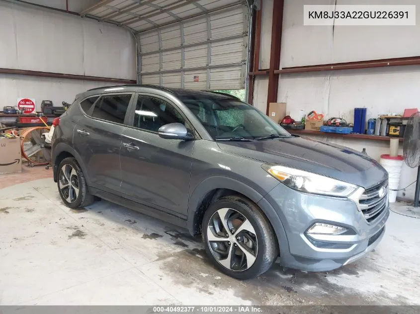 2016 Hyundai Tucson Limited VIN: KM8J33A22GU226391 Lot: 40492377