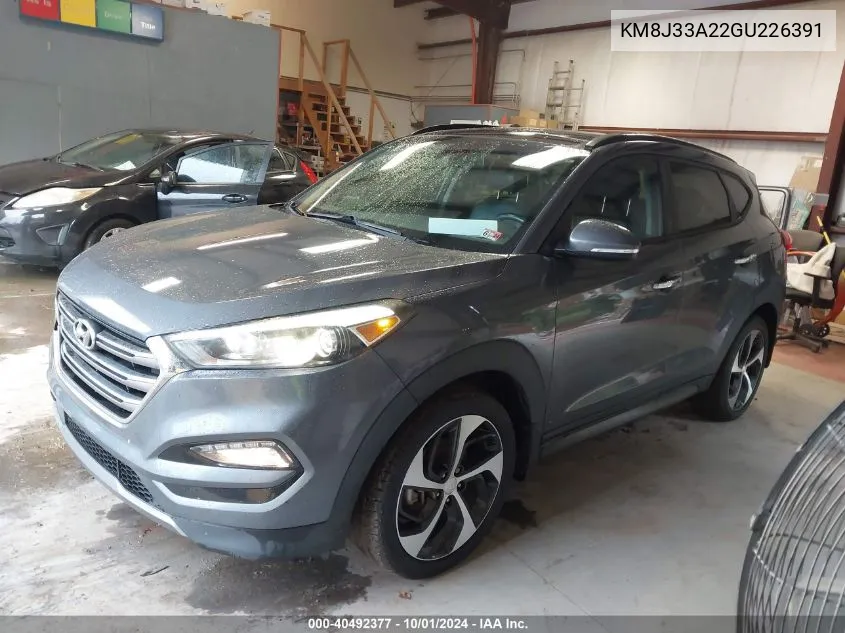 2016 Hyundai Tucson Limited VIN: KM8J33A22GU226391 Lot: 40492377