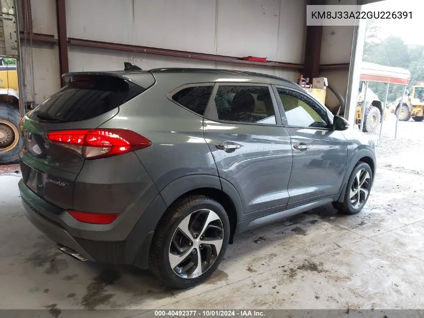 2016 Hyundai Tucson Limited VIN: KM8J33A22GU226391 Lot: 40492377