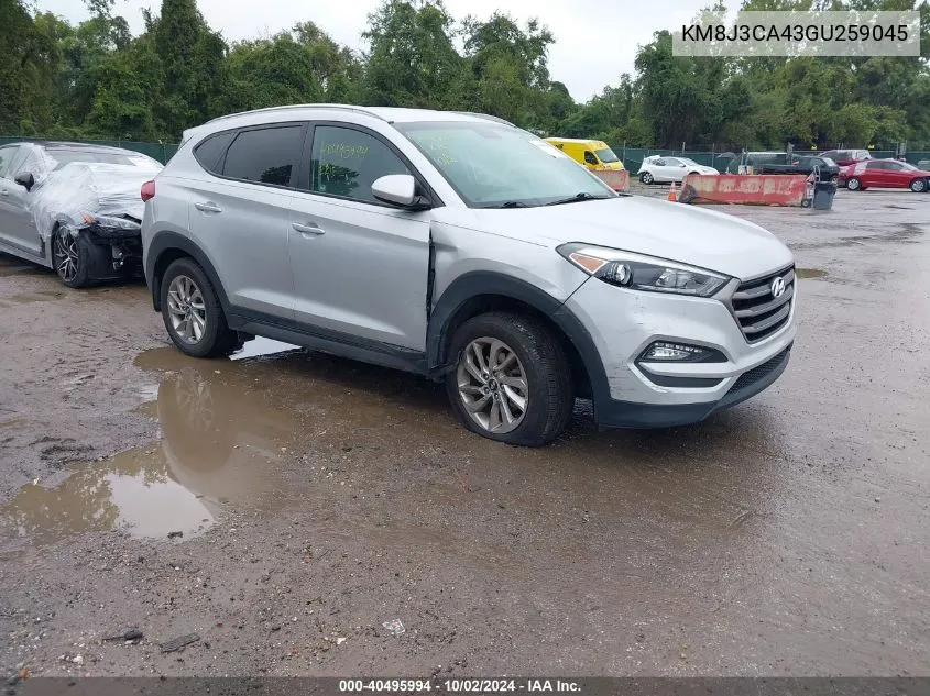 2016 Hyundai Tucson Se VIN: KM8J3CA43GU259045 Lot: 40495994