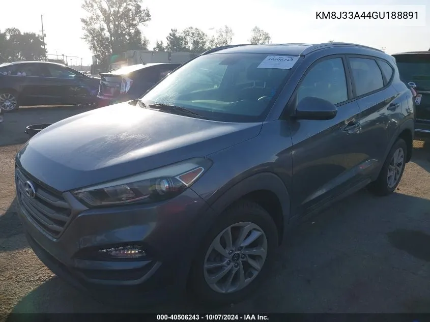 2016 Hyundai Tucson Limited/Sport And Eco/Se VIN: KM8J33A44GU188891 Lot: 40506243