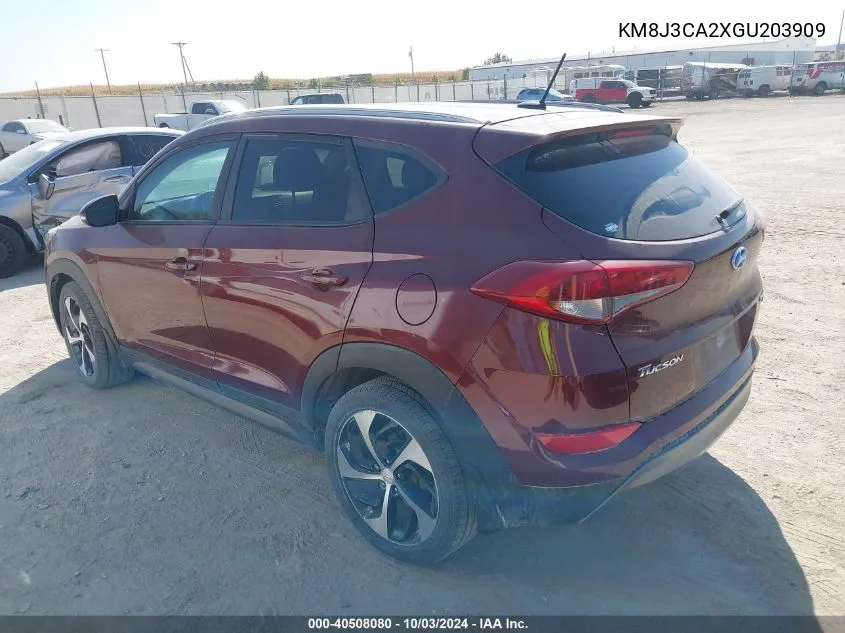 2016 Hyundai Tucson Sport VIN: KM8J3CA2XGU203909 Lot: 40508080