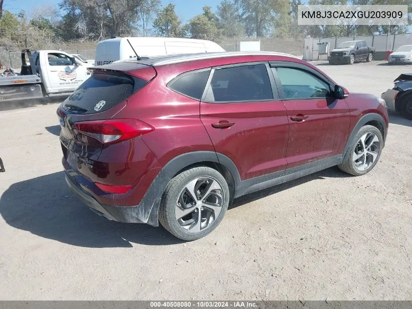 2016 Hyundai Tucson Sport VIN: KM8J3CA2XGU203909 Lot: 40508080