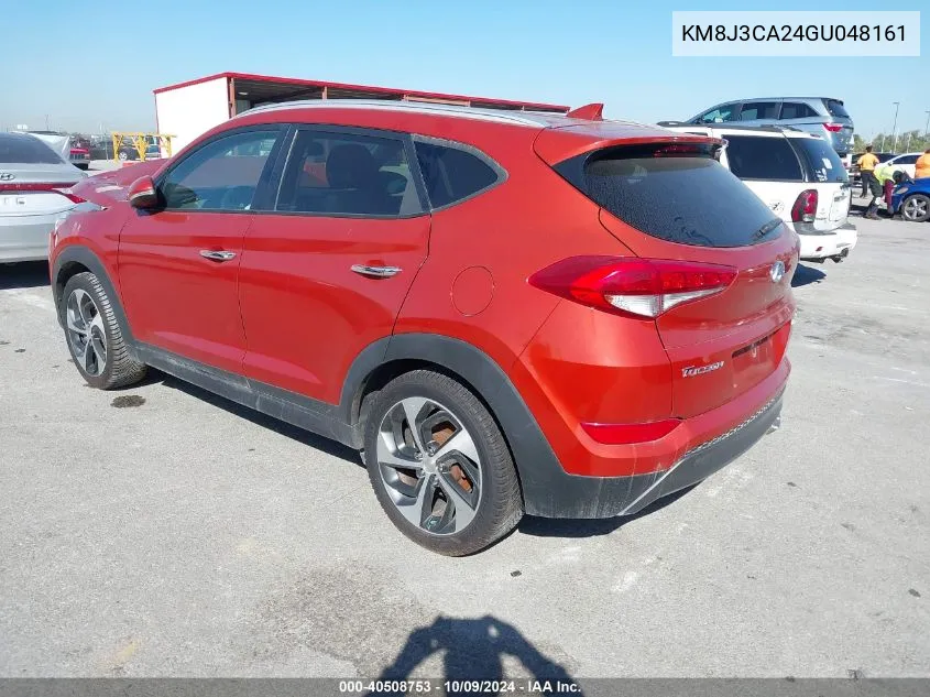 2016 Hyundai Tucson Limited/Sport And Eco/Se VIN: KM8J3CA24GU048161 Lot: 40508753