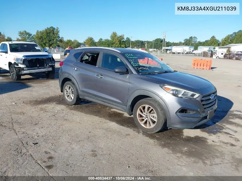 2016 Hyundai Tucson Se VIN: KM8J33A4XGU211039 Lot: 40534437