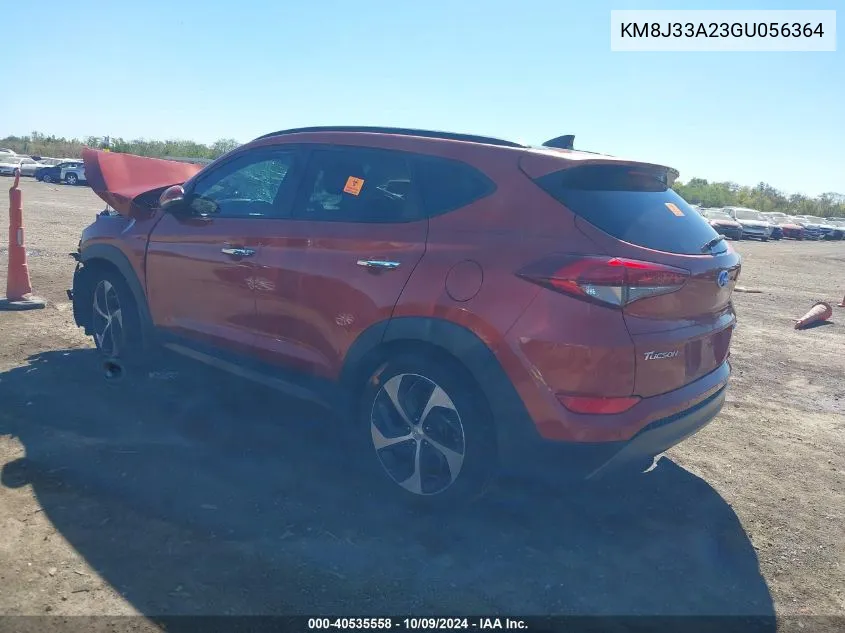 2016 Hyundai Tucson Limited VIN: KM8J33A23GU056364 Lot: 40535558