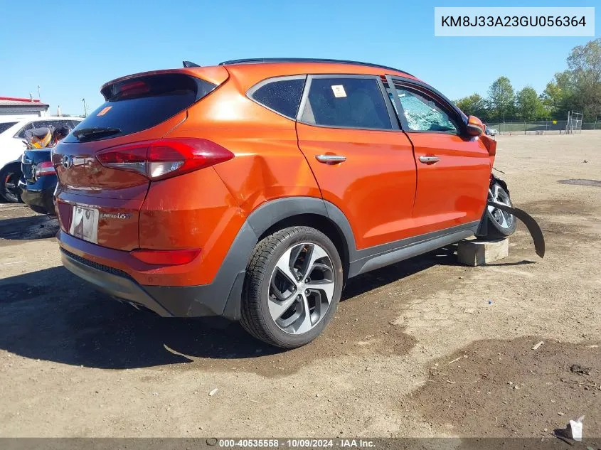 2016 Hyundai Tucson Limited VIN: KM8J33A23GU056364 Lot: 40535558