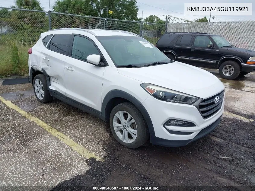 2016 Hyundai Tucson Se VIN: KM8J33A45GU119921 Lot: 40540587