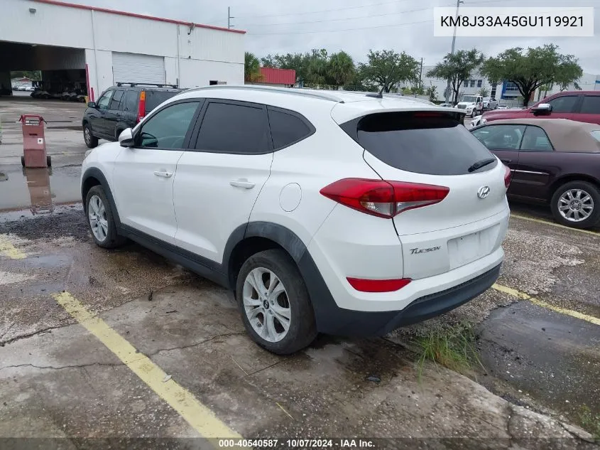 2016 Hyundai Tucson Se VIN: KM8J33A45GU119921 Lot: 40540587