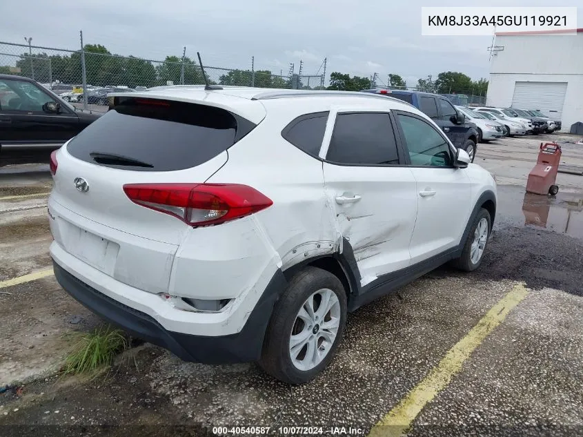 2016 Hyundai Tucson Se VIN: KM8J33A45GU119921 Lot: 40540587