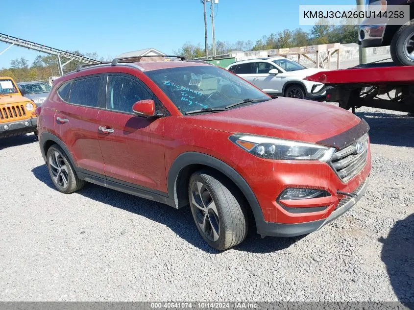 2016 Hyundai Tucson Limited VIN: KM8J3CA26GU144258 Lot: 40541074