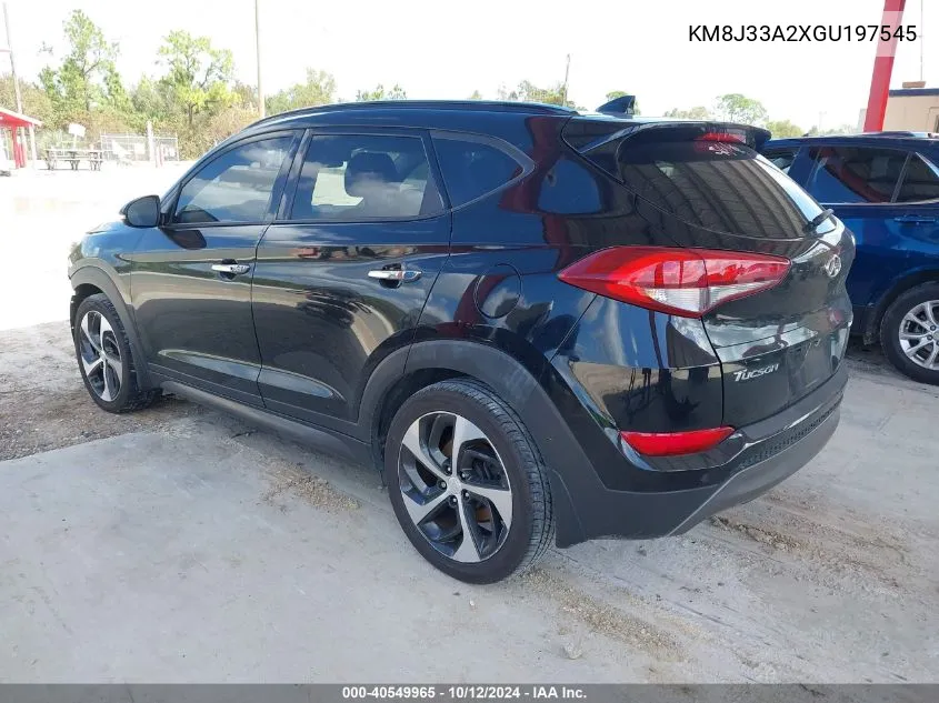 2016 Hyundai Tucson Limited VIN: KM8J33A2XGU197545 Lot: 40549965