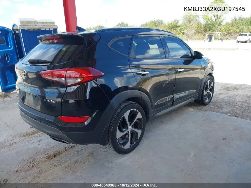 2016 Hyundai Tucson Limited VIN: KM8J33A2XGU197545 Lot: 40549965