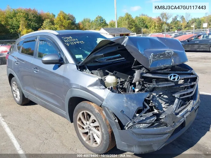 2016 Hyundai Tucson Se VIN: KM8J3CA47GU117443 Lot: 40579404