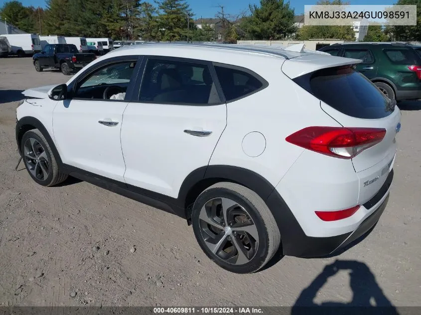 2016 Hyundai Tucson Limited VIN: KM8J33A24GU098591 Lot: 40609811