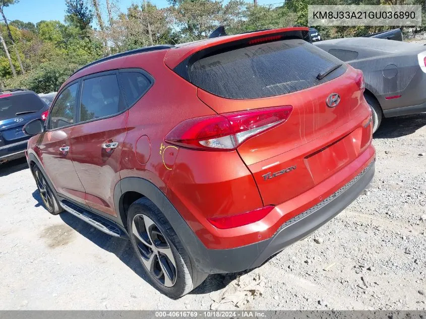 2016 Hyundai Tucson Limited VIN: KM8J33A21GU036890 Lot: 40616769