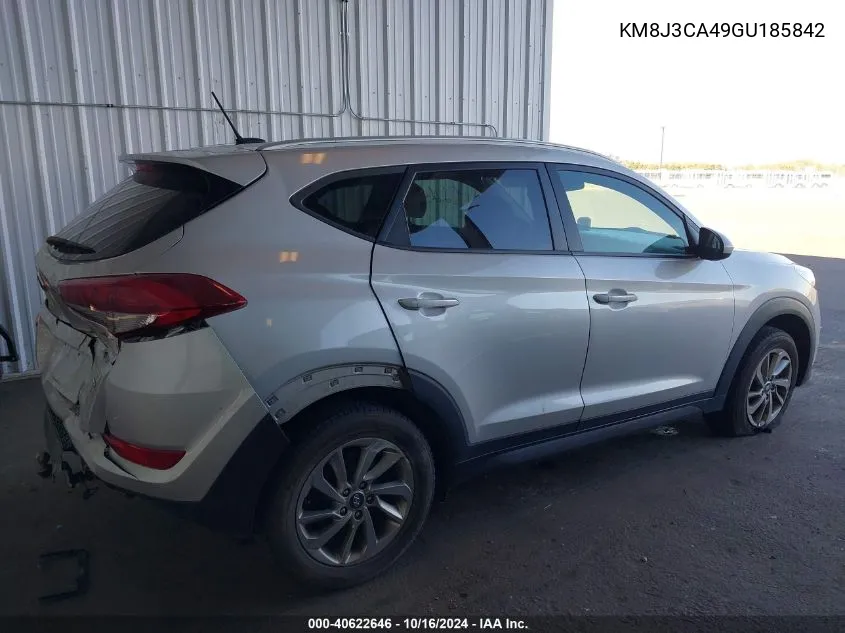 2016 Hyundai Tucson Se VIN: KM8J3CA49GU185842 Lot: 40622646